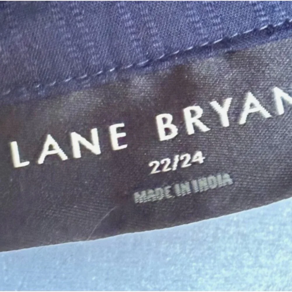 Lane Bryant‎ Womens 22/24 Blue Peasant Blouse Square Neck Poet Sleeve Boho NWOT